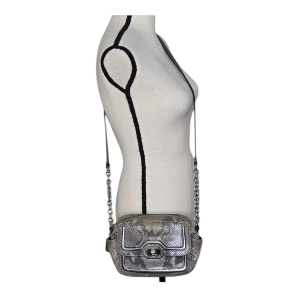 Coach Campbell Exotic Python Snakeskin Print Leather Crossbody Camera Bag $398 - Picture 11 of 12